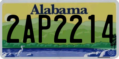 AL license plate 2AP2214