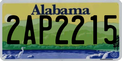 AL license plate 2AP2215