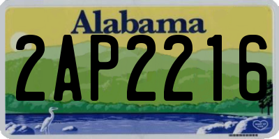 AL license plate 2AP2216