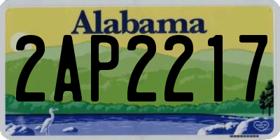 AL license plate 2AP2217