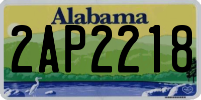 AL license plate 2AP2218
