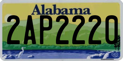 AL license plate 2AP2220