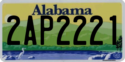 AL license plate 2AP2221
