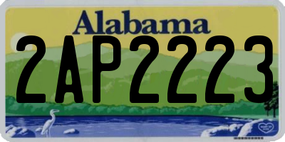 AL license plate 2AP2223