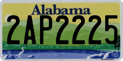 AL license plate 2AP2225