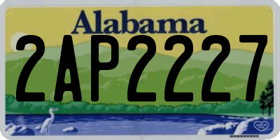 AL license plate 2AP2227
