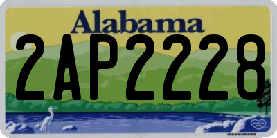 AL license plate 2AP2228