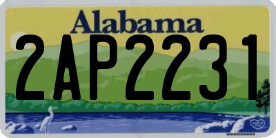 AL license plate 2AP2231