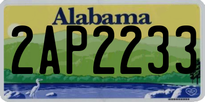 AL license plate 2AP2233