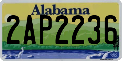 AL license plate 2AP2236