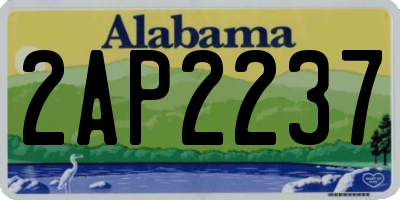 AL license plate 2AP2237