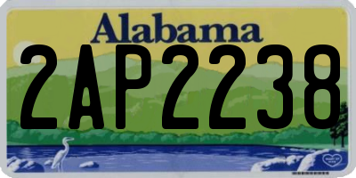 AL license plate 2AP2238