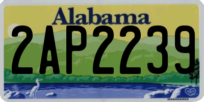 AL license plate 2AP2239
