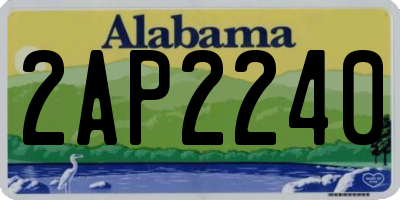 AL license plate 2AP2240