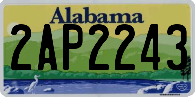 AL license plate 2AP2243