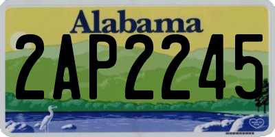 AL license plate 2AP2245