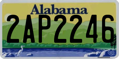 AL license plate 2AP2246