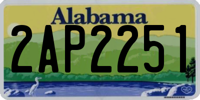AL license plate 2AP2251