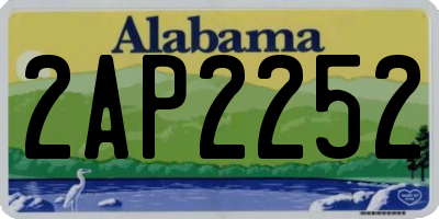 AL license plate 2AP2252