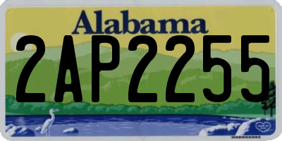 AL license plate 2AP2255