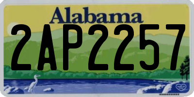 AL license plate 2AP2257