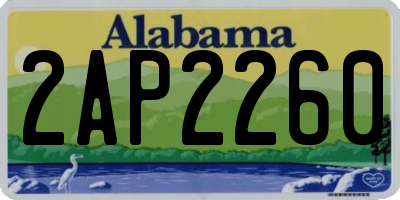 AL license plate 2AP2260