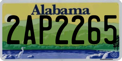 AL license plate 2AP2265