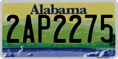 AL license plate 2AP2275