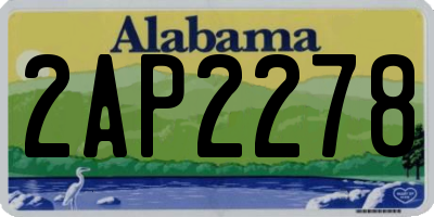 AL license plate 2AP2278