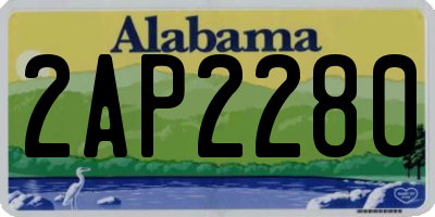 AL license plate 2AP2280