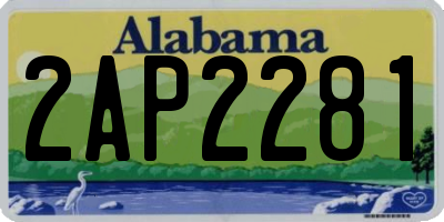 AL license plate 2AP2281