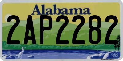 AL license plate 2AP2282
