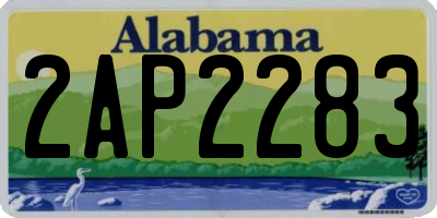 AL license plate 2AP2283