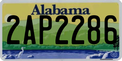 AL license plate 2AP2286