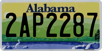 AL license plate 2AP2287