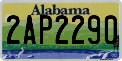 AL license plate 2AP2290