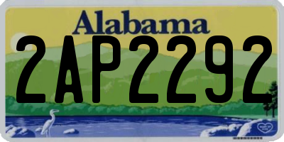 AL license plate 2AP2292