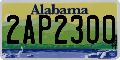 AL license plate 2AP2300