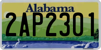 AL license plate 2AP2301
