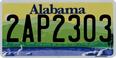 AL license plate 2AP2303