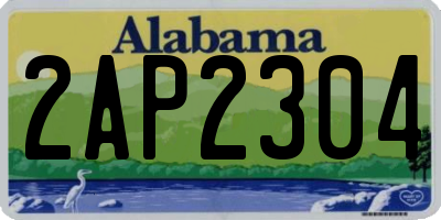 AL license plate 2AP2304