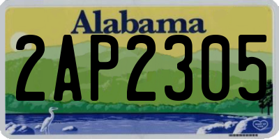 AL license plate 2AP2305