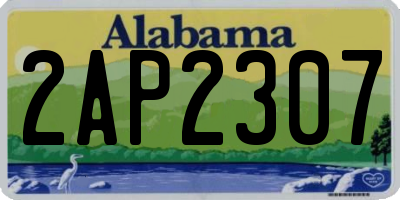AL license plate 2AP2307