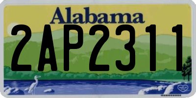 AL license plate 2AP2311