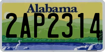 AL license plate 2AP2314