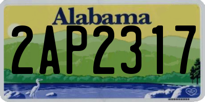 AL license plate 2AP2317