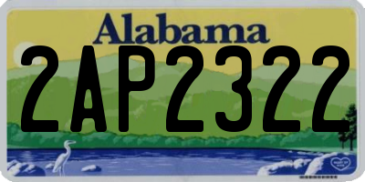 AL license plate 2AP2322