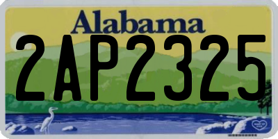 AL license plate 2AP2325