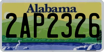 AL license plate 2AP2326