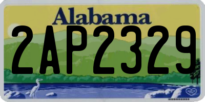 AL license plate 2AP2329